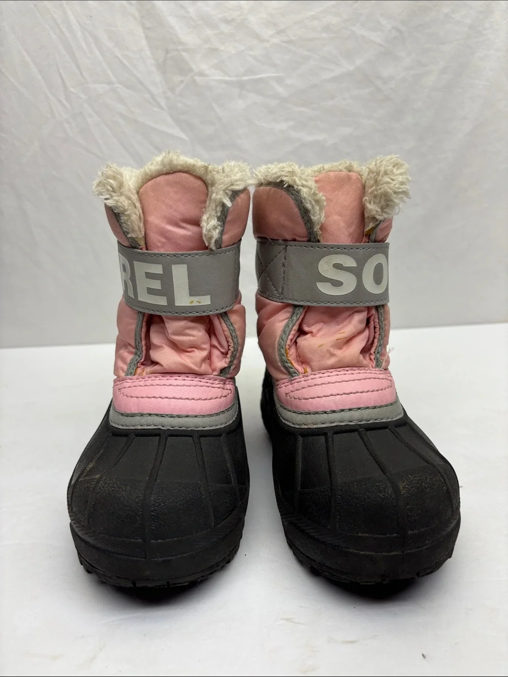 Sorel pink boots, size 9 toddler girl, box 72